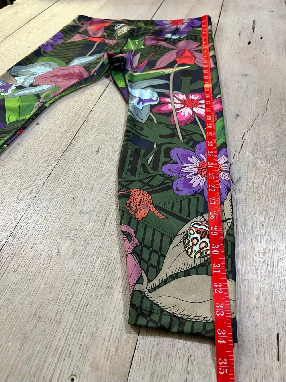 Nike One Icon Clash Floral Print Leggings Size 1X Yoga Running Cycling Gym - Picture 6 of 10
